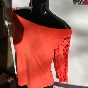 Plan off sholder shirt